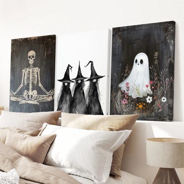 Dark Halloween Witches Wall Art Decor Print Set - Image 5