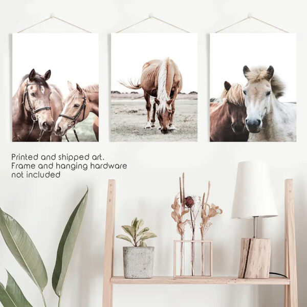Horses. Modern Farmhouse Prints. Western Set of 3 - Image 10