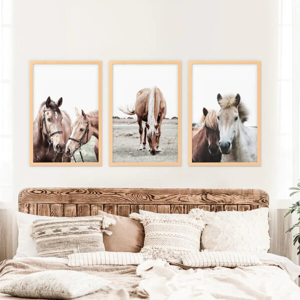 Horses. Modern Farmhouse Prints. Western Set of 3 - Image 7